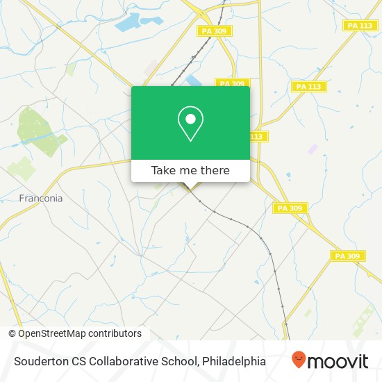 Mapa de Souderton CS Collaborative School