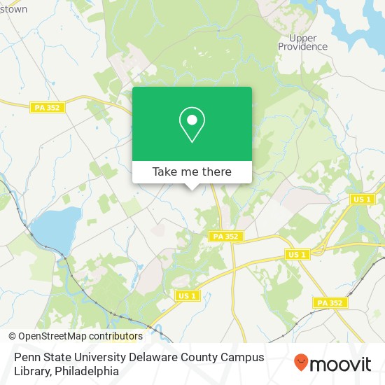 Penn State University Delaware County Campus Library map