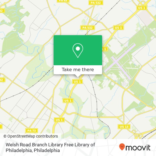 Mapa de Welsh Road Branch Library Free Library of Philadelphia