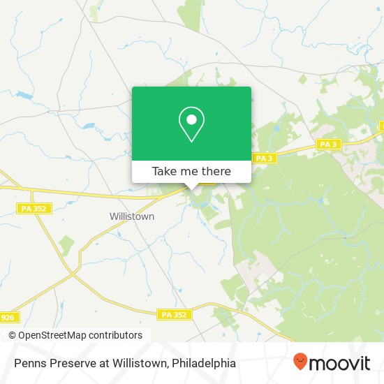 Penns Preserve at Willistown map