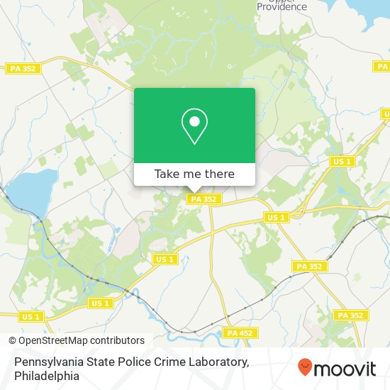 Pennsylvania State Police Crime Laboratory map