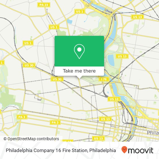 Philadelphia Company 16 Fire Station map