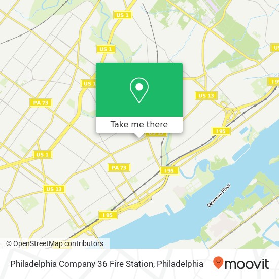 Mapa de Philadelphia Company 36 Fire Station