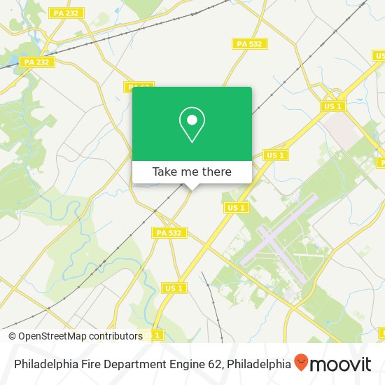 Mapa de Philadelphia Fire Department Engine 62