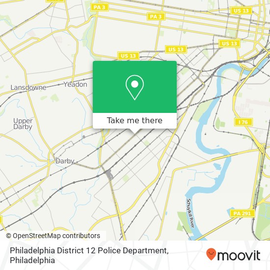 Philadelphia District 12 Police Department map