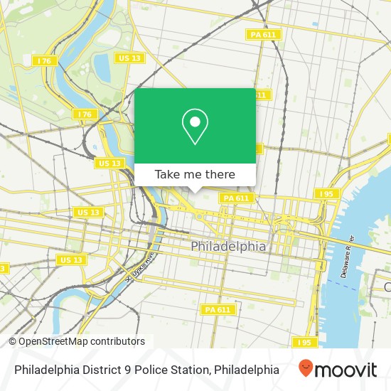 Mapa de Philadelphia District 9 Police Station