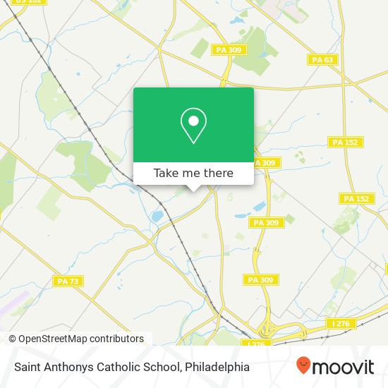 Saint Anthonys Catholic School map