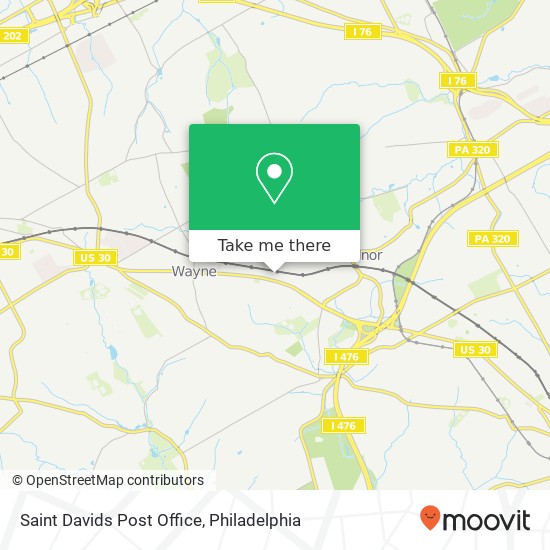 Saint Davids Post Office map