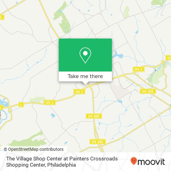 The Village Shop Center at Painters Crossroads Shopping Center map