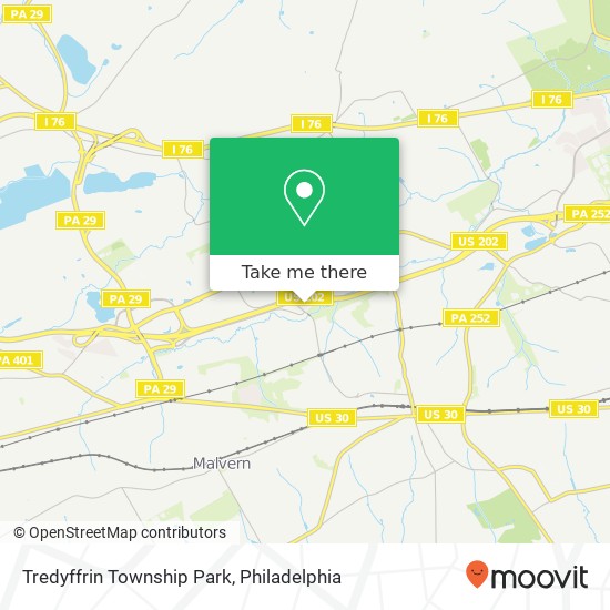 Mapa de Tredyffrin Township Park