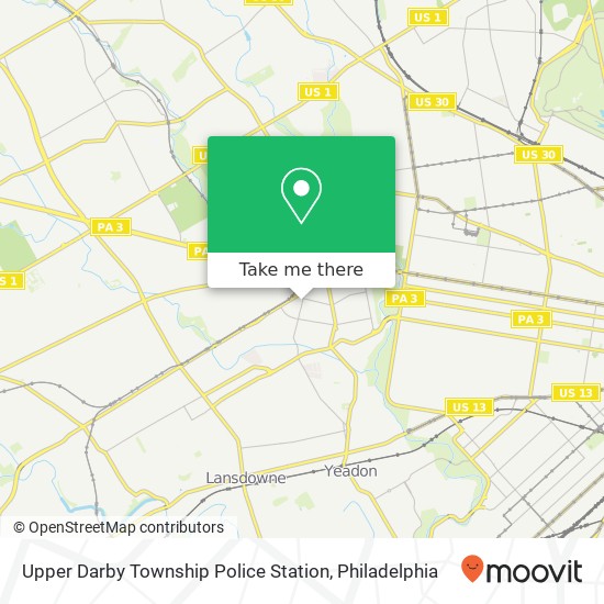 Mapa de Upper Darby Township Police Station