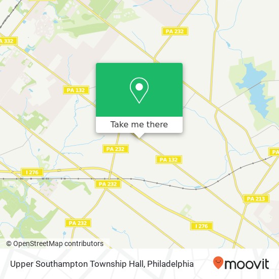 Upper Southampton Township Hall map