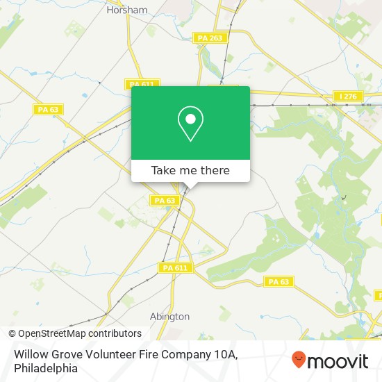 Mapa de Willow Grove Volunteer Fire Company 10A