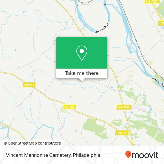 Vincent Mennonite Cemetery map
