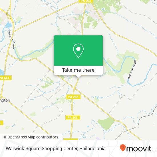 Mapa de Warwick Square Shopping Center