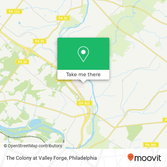 The Colony at Valley Forge map