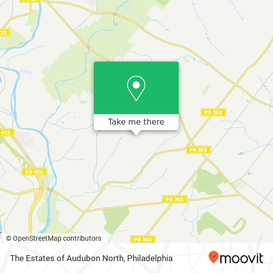 Mapa de The Estates of Audubon North