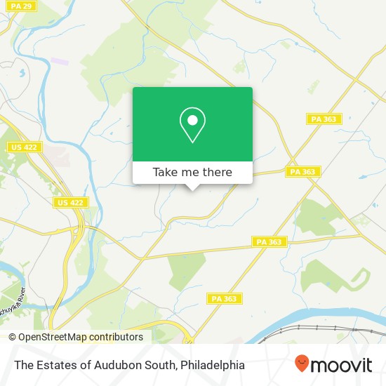 Mapa de The Estates of Audubon South