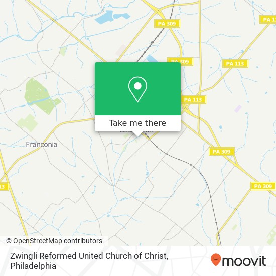 Mapa de Zwingli Reformed United Church of Christ