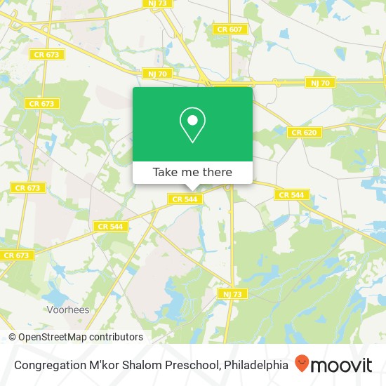 Mapa de Congregation M'kor Shalom Preschool