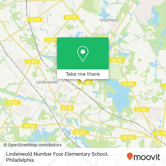 Mapa de Lindenwold Number Four Elementary School