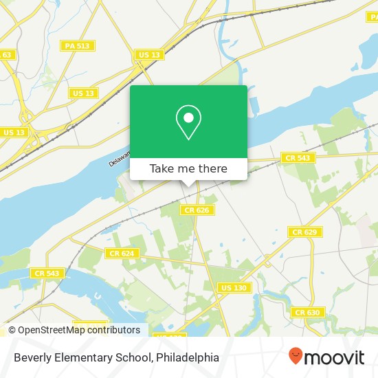 Beverly Elementary School map