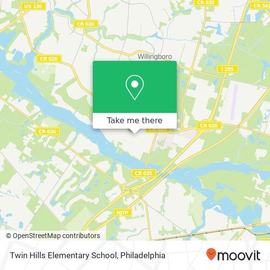 Twin Hills Elementary School map