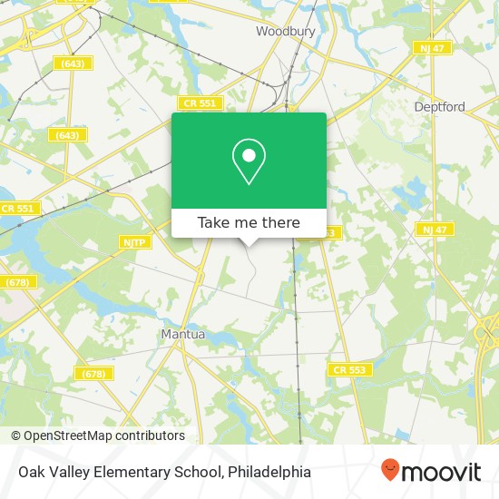 Oak Valley Elementary School map