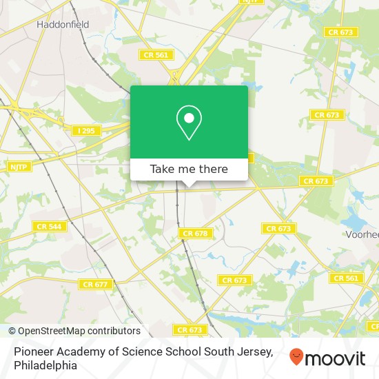 Pioneer Academy of Science School South Jersey map