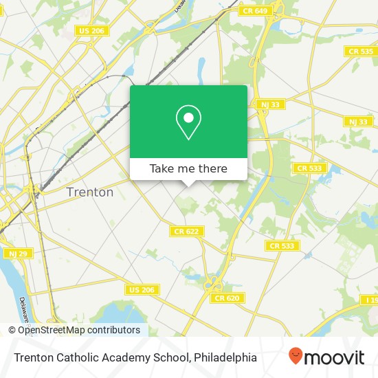 Mapa de Trenton Catholic Academy School