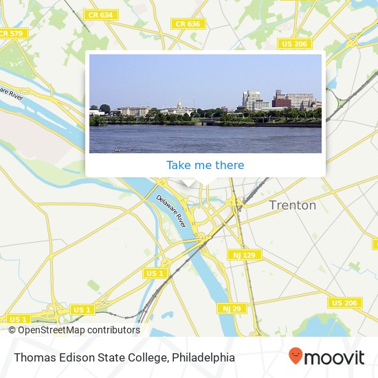Mapa de Thomas Edison State College