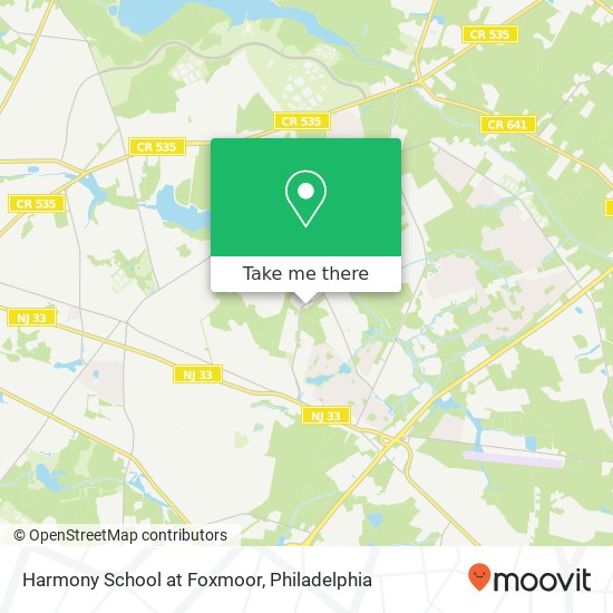 Harmony School at Foxmoor map