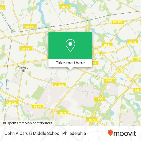 John A Carusi Middle School map