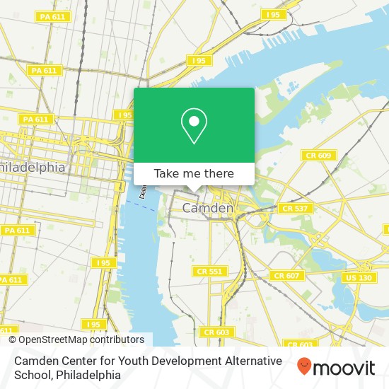 Camden Center for Youth Development Alternative School map