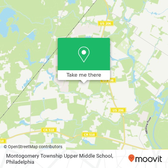 Mapa de Montogomery Township Upper Middle School