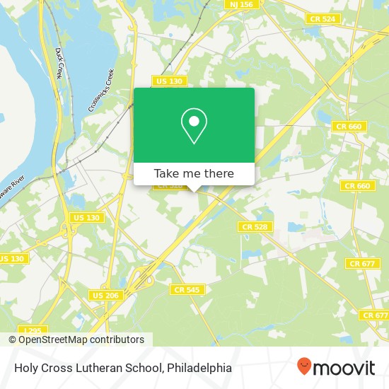 Holy Cross Lutheran School map