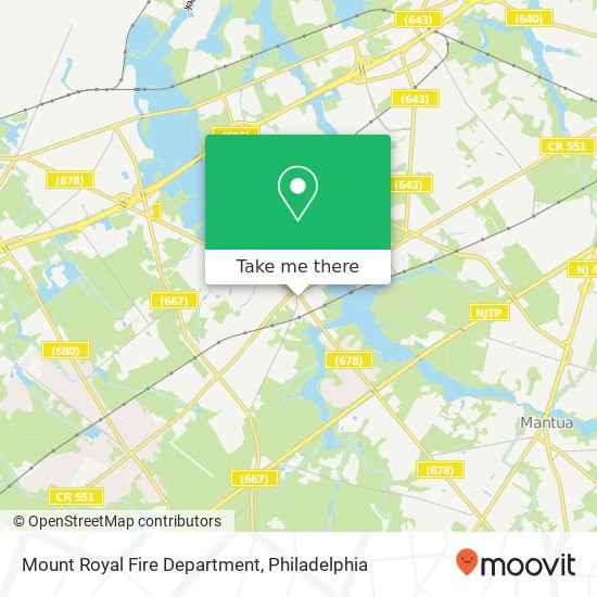 Mount Royal Fire Department map