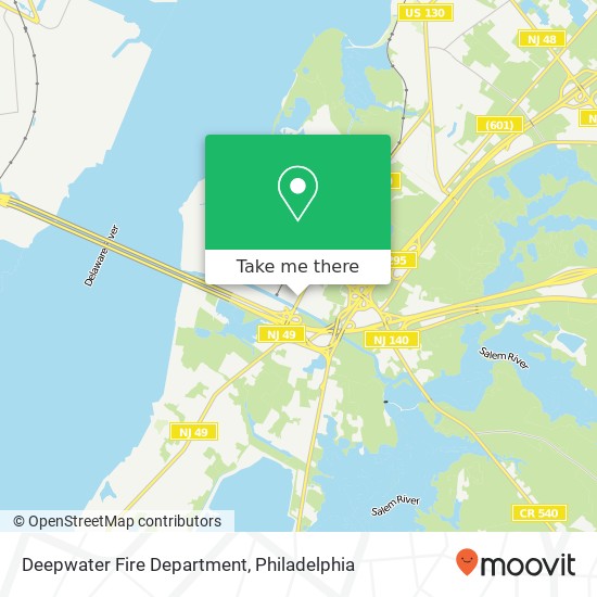 Mapa de Deepwater Fire Department