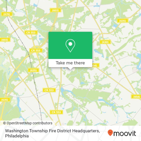 Washington Township Fire District Headquarters map