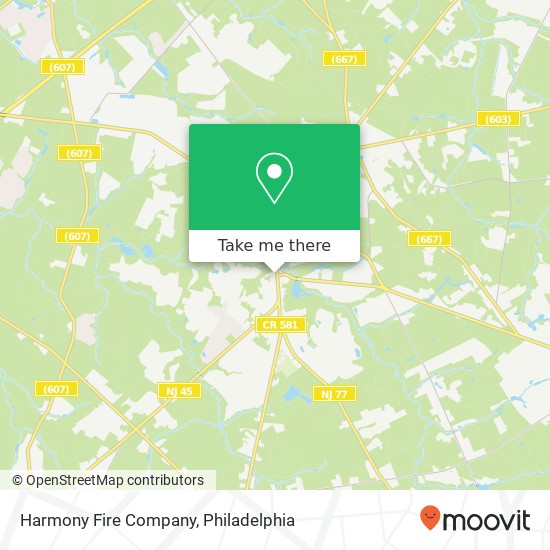 Harmony Fire Company map