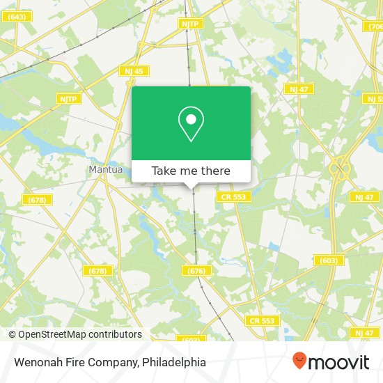 Wenonah Fire Company map