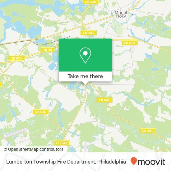 Mapa de Lumberton Township Fire Department
