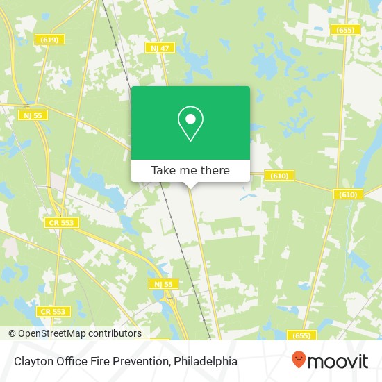 Clayton Office Fire Prevention map