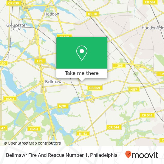 Mapa de Bellmawr Fire And Rescue Number 1