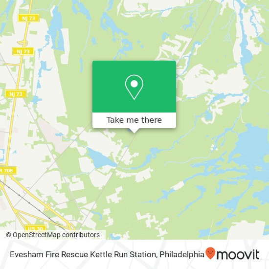 Mapa de Evesham Fire Rescue Kettle Run Station