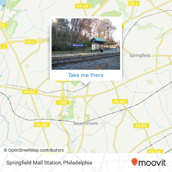 Mapa de Springfield Mall Station