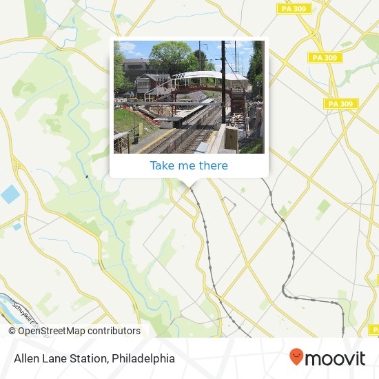 Allen Lane Station map