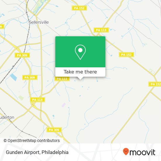 Gunden Airport map
