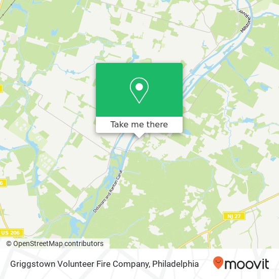 Griggstown Volunteer Fire Company map