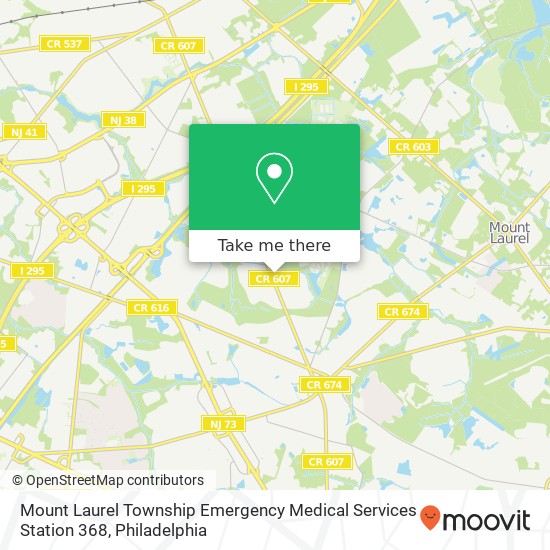 Mapa de Mount Laurel Township Emergency Medical Services Station 368
